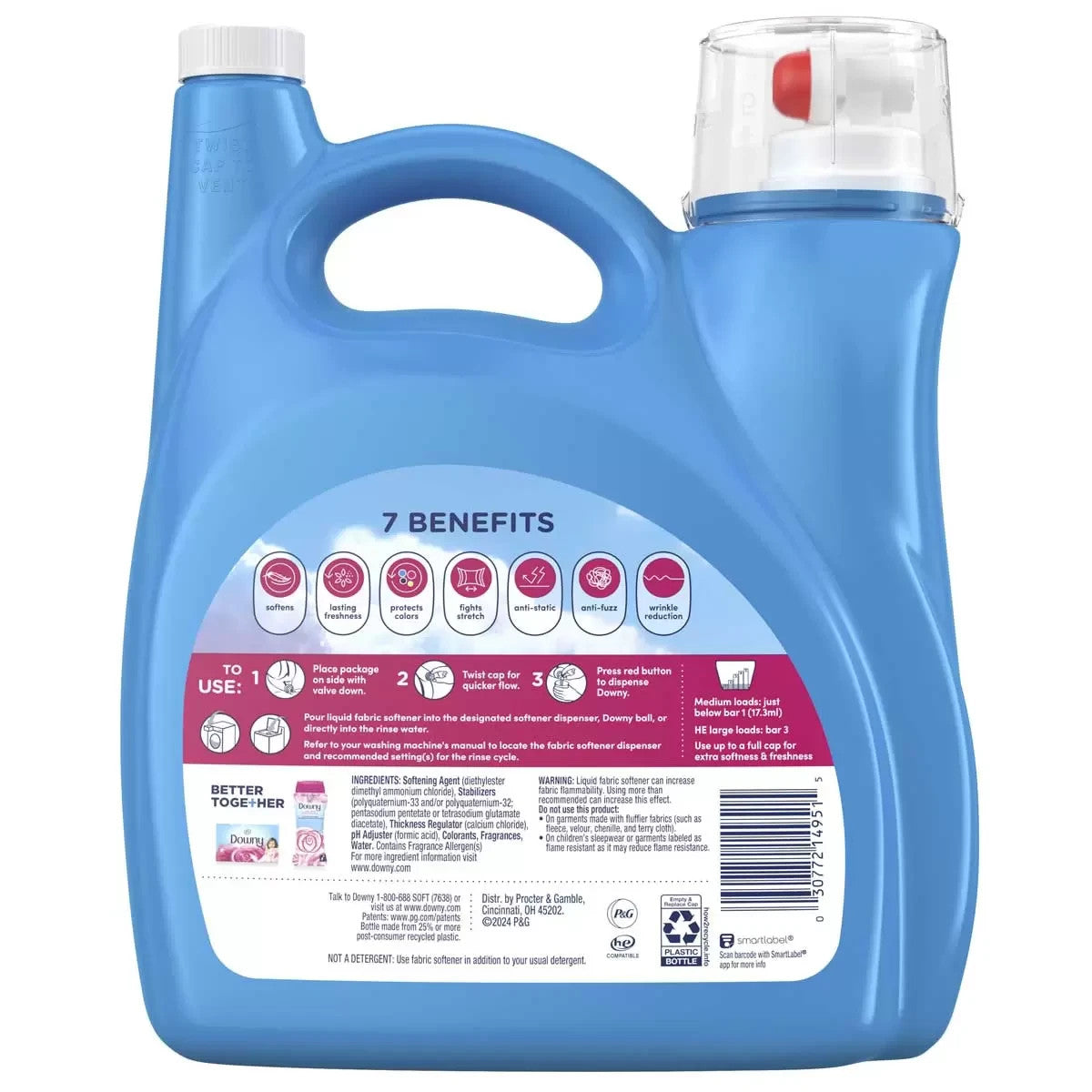 Downy Ultra Concentrated April Fresh Fabric Softener 4.45L Laundry Clothes Clean