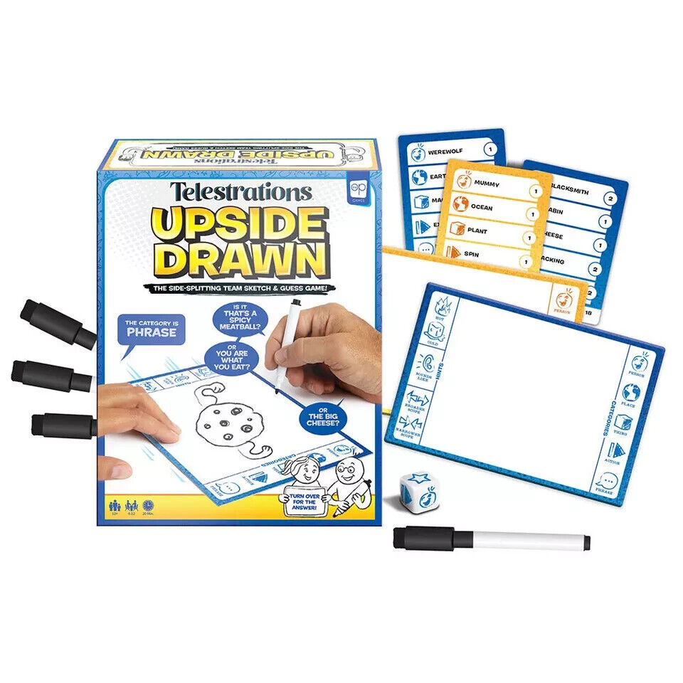 Telestrations Upside Drawn NEW Drawing 4-12p Family Board Game age 12+
