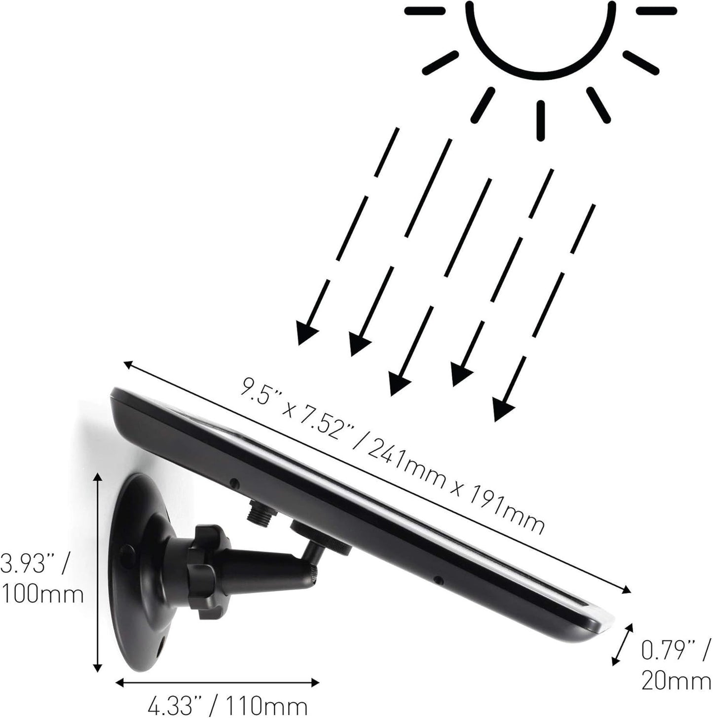 Swann Outdoor Solar Panel with Outdoor Mount Stand for Wire-Free Security Camera