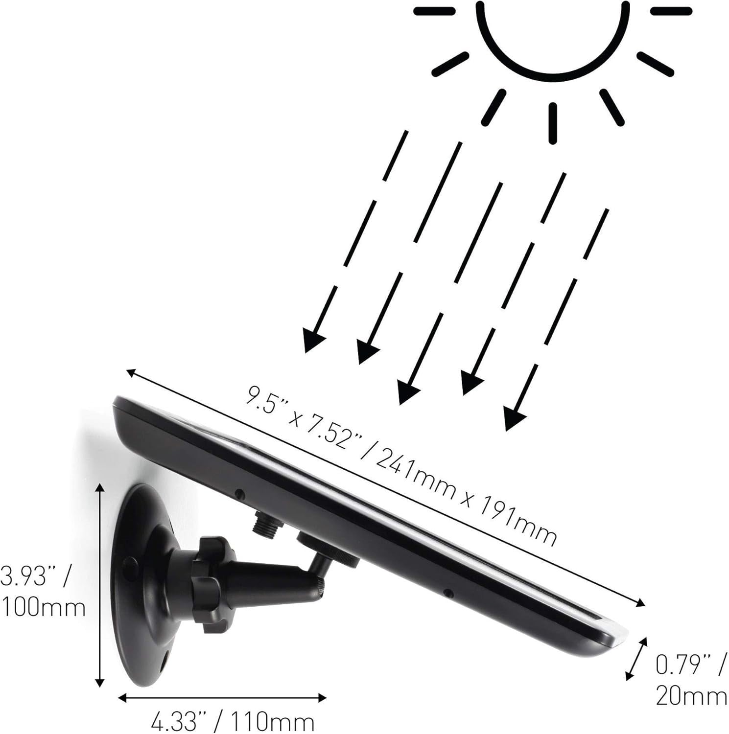Swann Outdoor Solar Panel with Outdoor Mount Stand for Wire-Free Security Camera