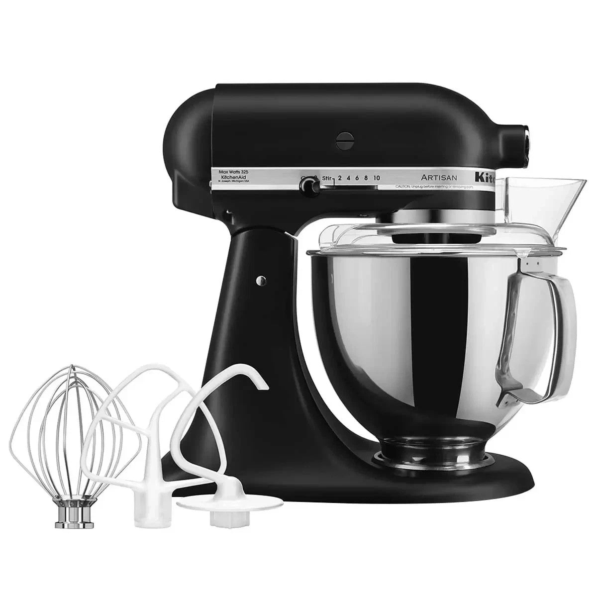 Kitchenaid KSM150 4.8L Artisan Stand Mixer Black 5KSM150PSABM