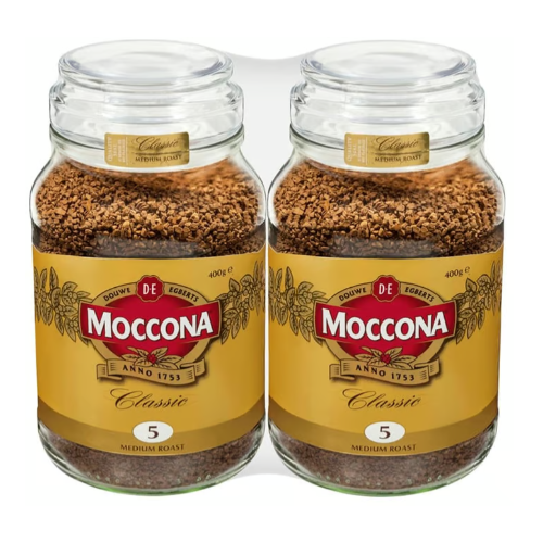 Moccona Classic Medium Roast Freeze Dried Instant Coffee 400g each 1Pk/2Pk