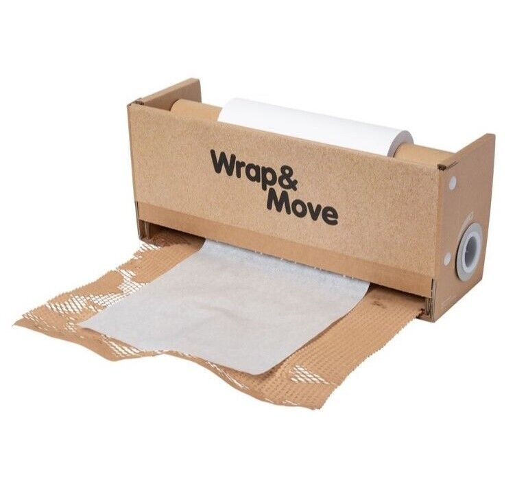 Honeycomb Kraft Paper Wrap in Box with White Tissue Paper Packaging 510mm x 134m