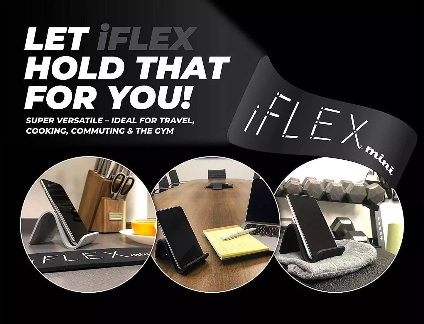 iFLEX Mini Flexible Mobile Phone Tablet Stand Holder BEND FOLD FLEX IT Non-Slip