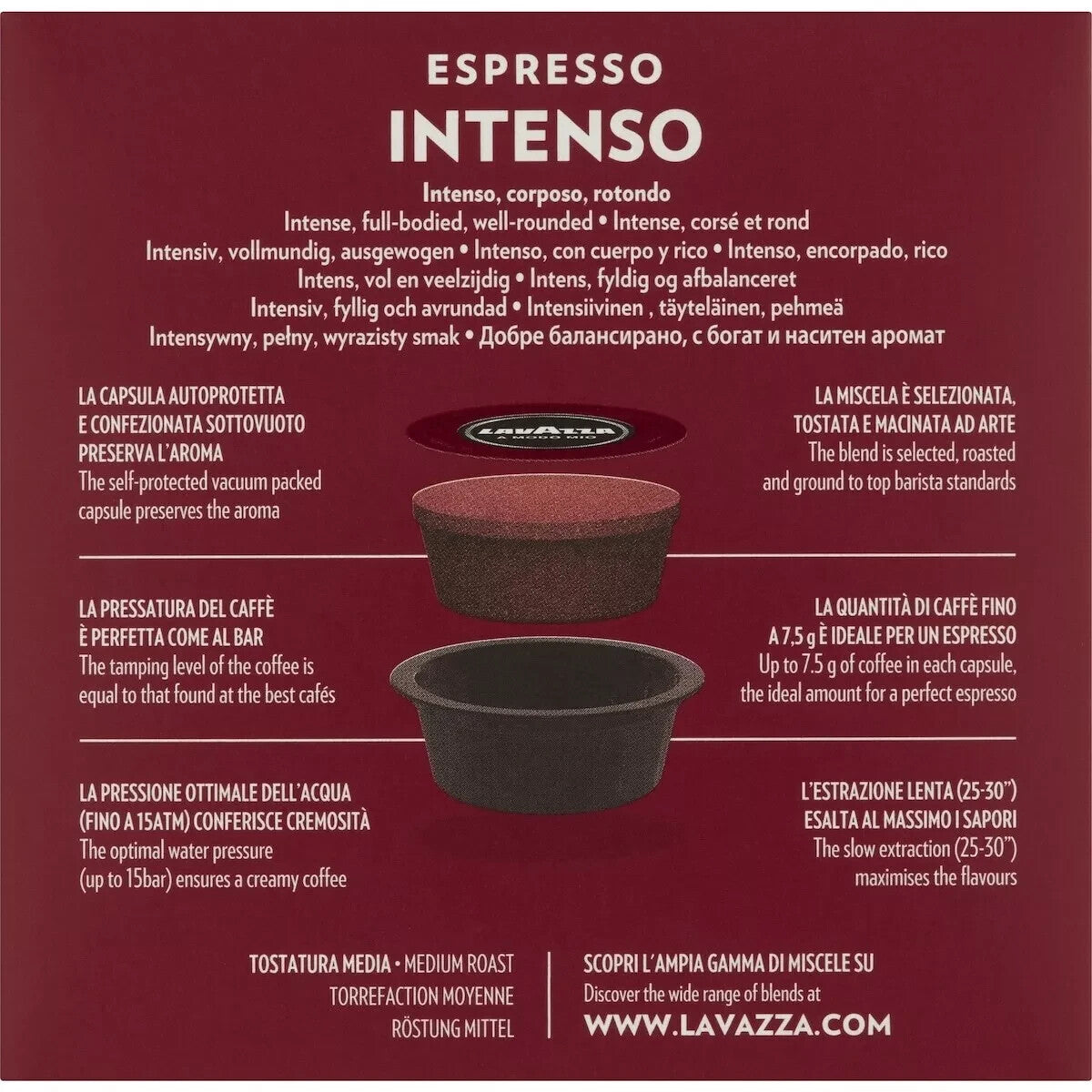 Lavazza Intenso  Espresso Coffee Pods Capsules 16 Pack