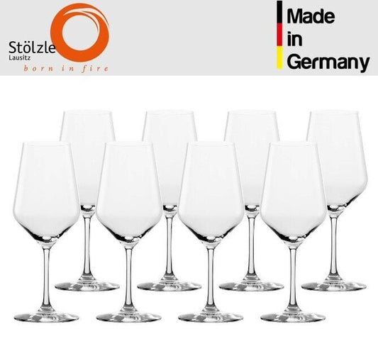 8 Piece Stolzle All Purpose 635ml Wine Glasses Lead-Free Glass Made in Germany