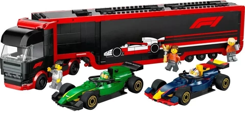 LEGO CITY: F1 Truck with RB20 & AMR24 F1 Cars [1086 PCS] [60445] [Sealed]