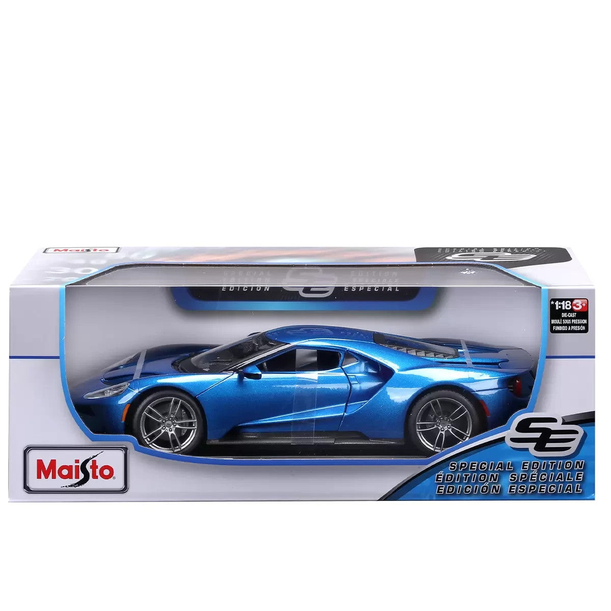 Maisto 2017 Ford GT Die Cast Car Model 1:18 Scale Brand New in Box