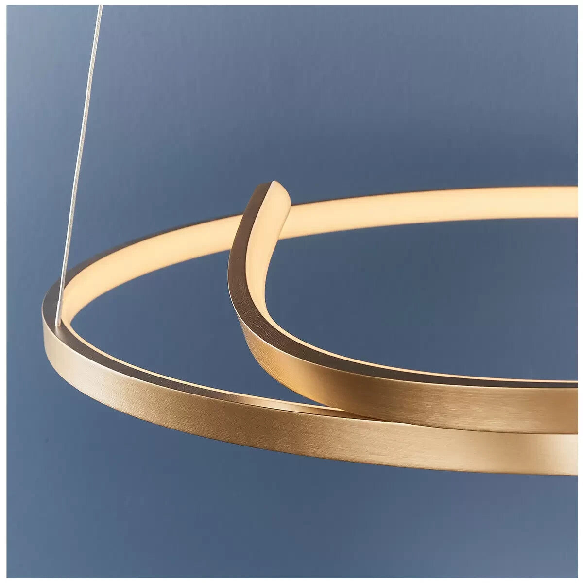 UK Hudson Living - Rafe LED Matte Brushed Gold Pendant Light