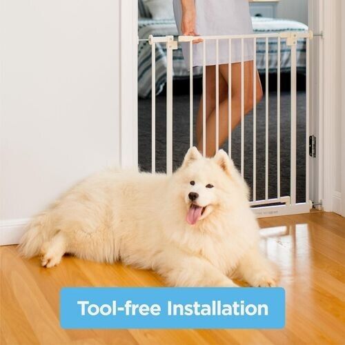 Perma Child Safety 73 - 82cm Warm White Extra Tall Easy Fit Baby Gate