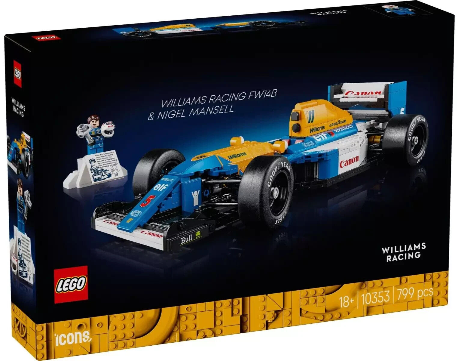 LEGO® Icons 10353 Williams Racing FW14B & Nigel Mansell