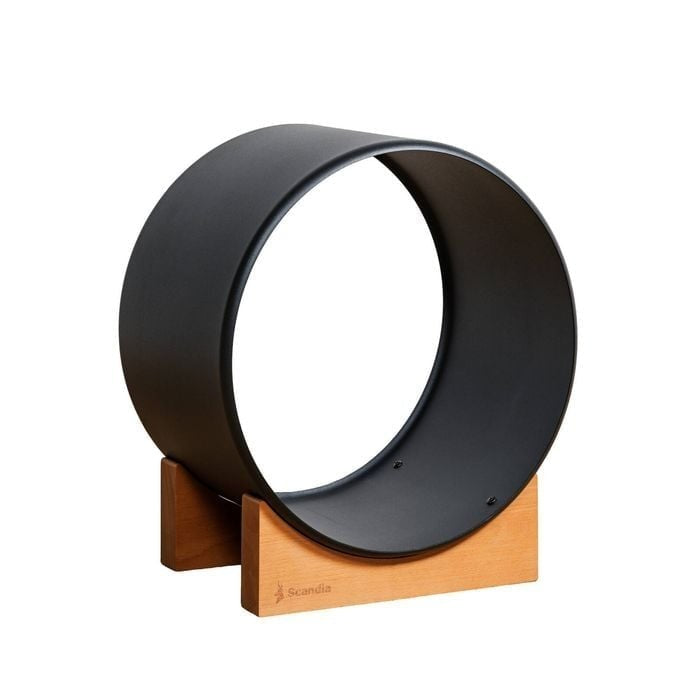 Scandia Atelier 45cm Wood Log Holder Rack Storage Ashen black