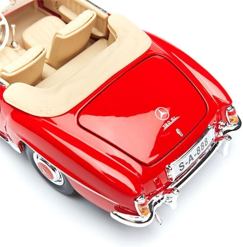 Maisto 1:18 1955 Mercedes-Benz 190SL Diecast Vehicle Display Car Red