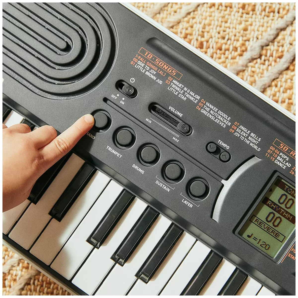Casio Casiotone SA81 44-Key Musical Portable Mini Electric Keyboard Black