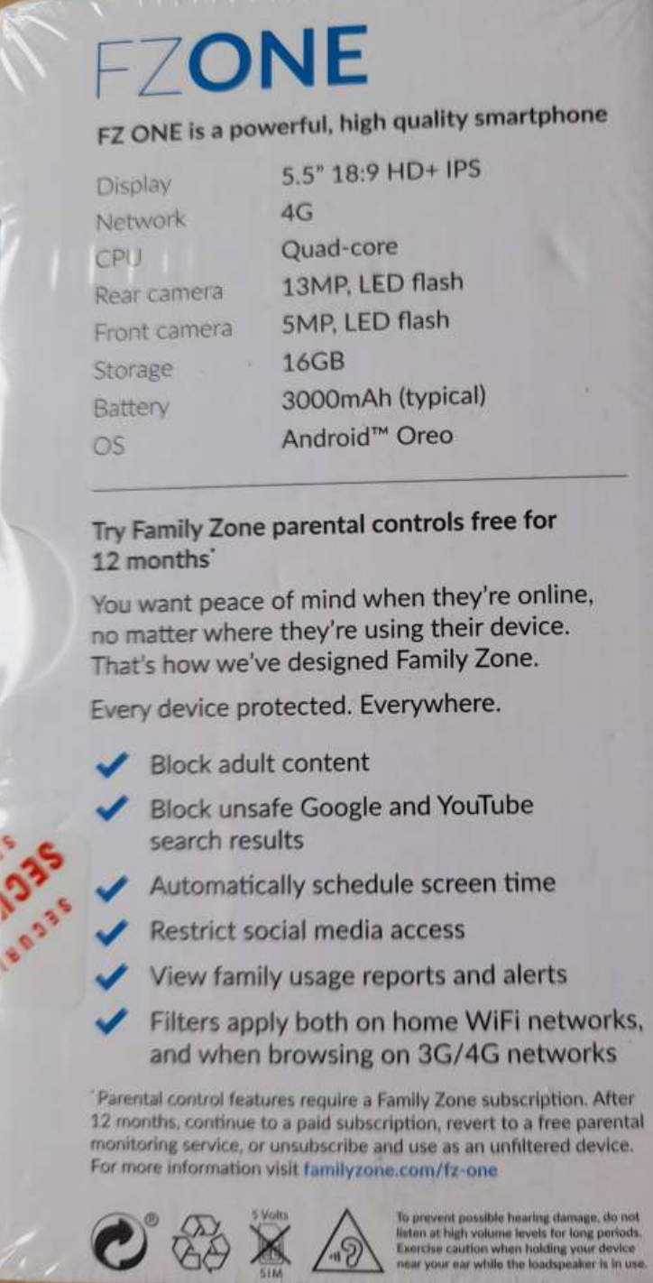 FZone High Quality Smart Phone Family Zone Parental Controls Cloud Managed