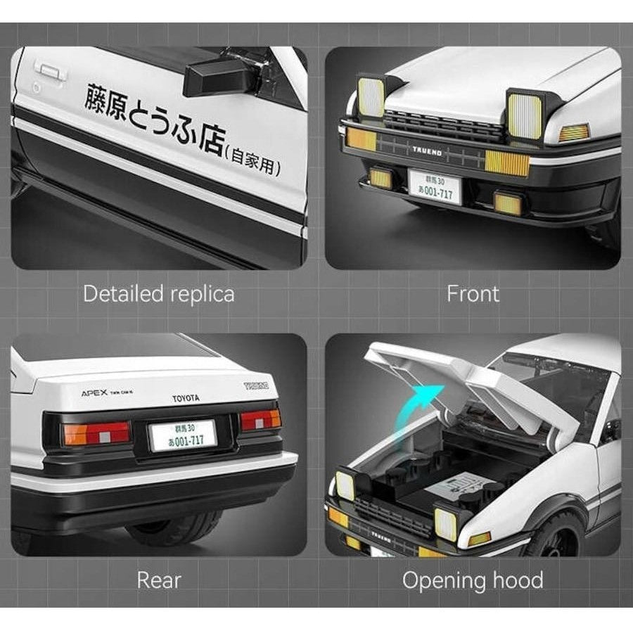 CaDA Initial D Toyota AE8 Trueno Brick Construction Kit Takumi Fujiwara Age 8+