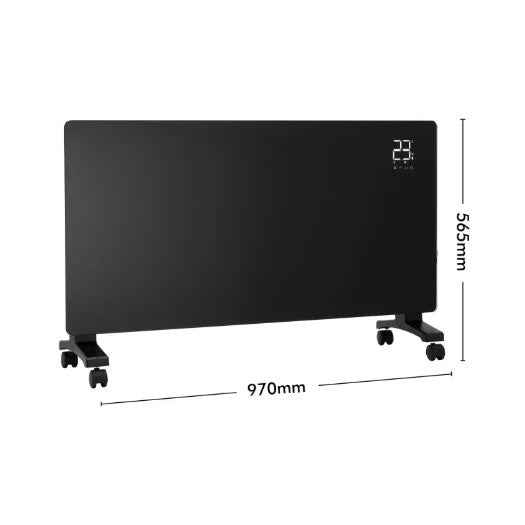 Arlec 2400W Smart Grid Connect Glass Panel Heater with Flame Effect