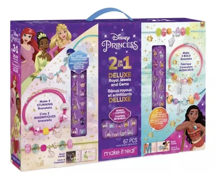 Make It Real 2 In 1 Disney Princess Deluxe Royal Jewels and Gems