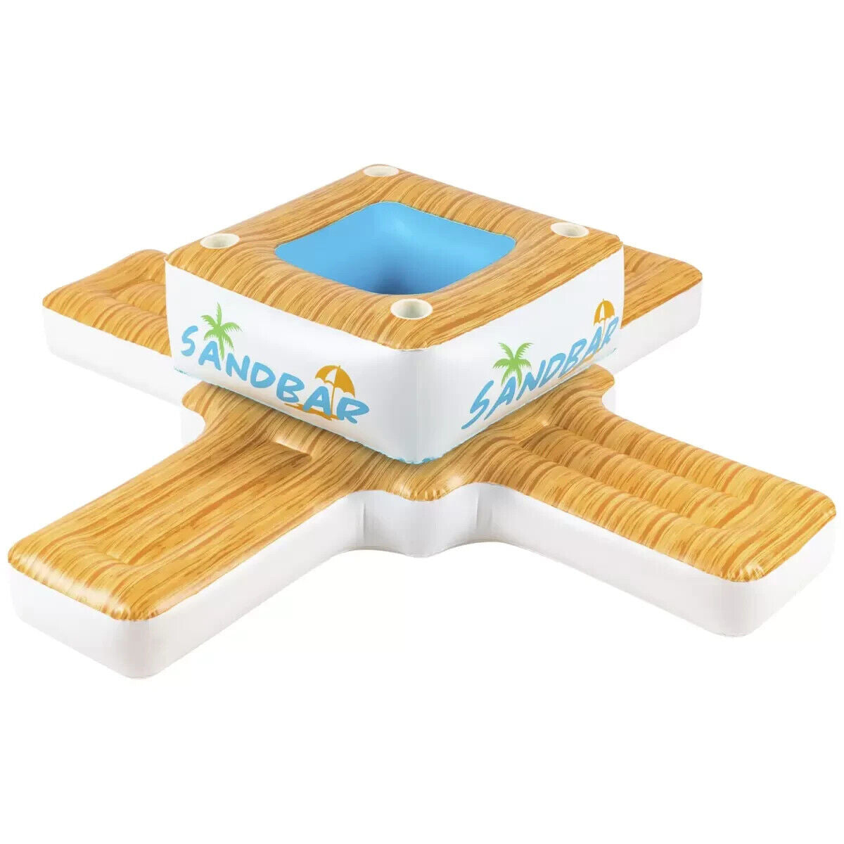 COOL Bestway Inflatable Pool Sandbar Water Float Island Bar Cooler Lounge  246cm