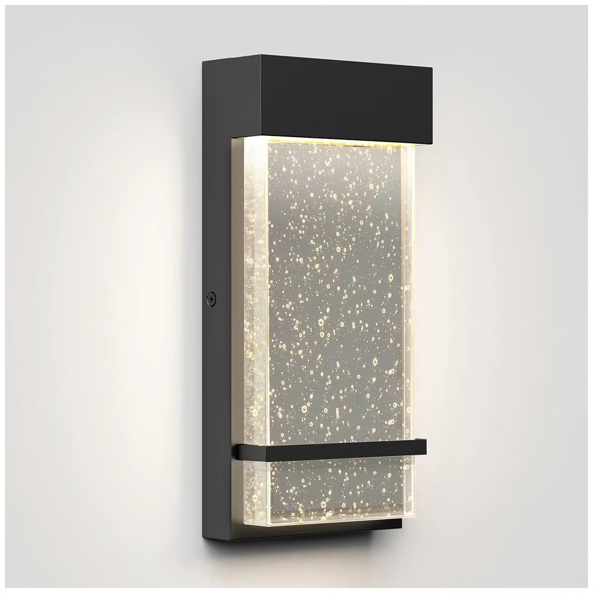 Artika Skyler Indoor-Outdoor Bubble Glass LED Wall Light OUT-SK-C6BL Black