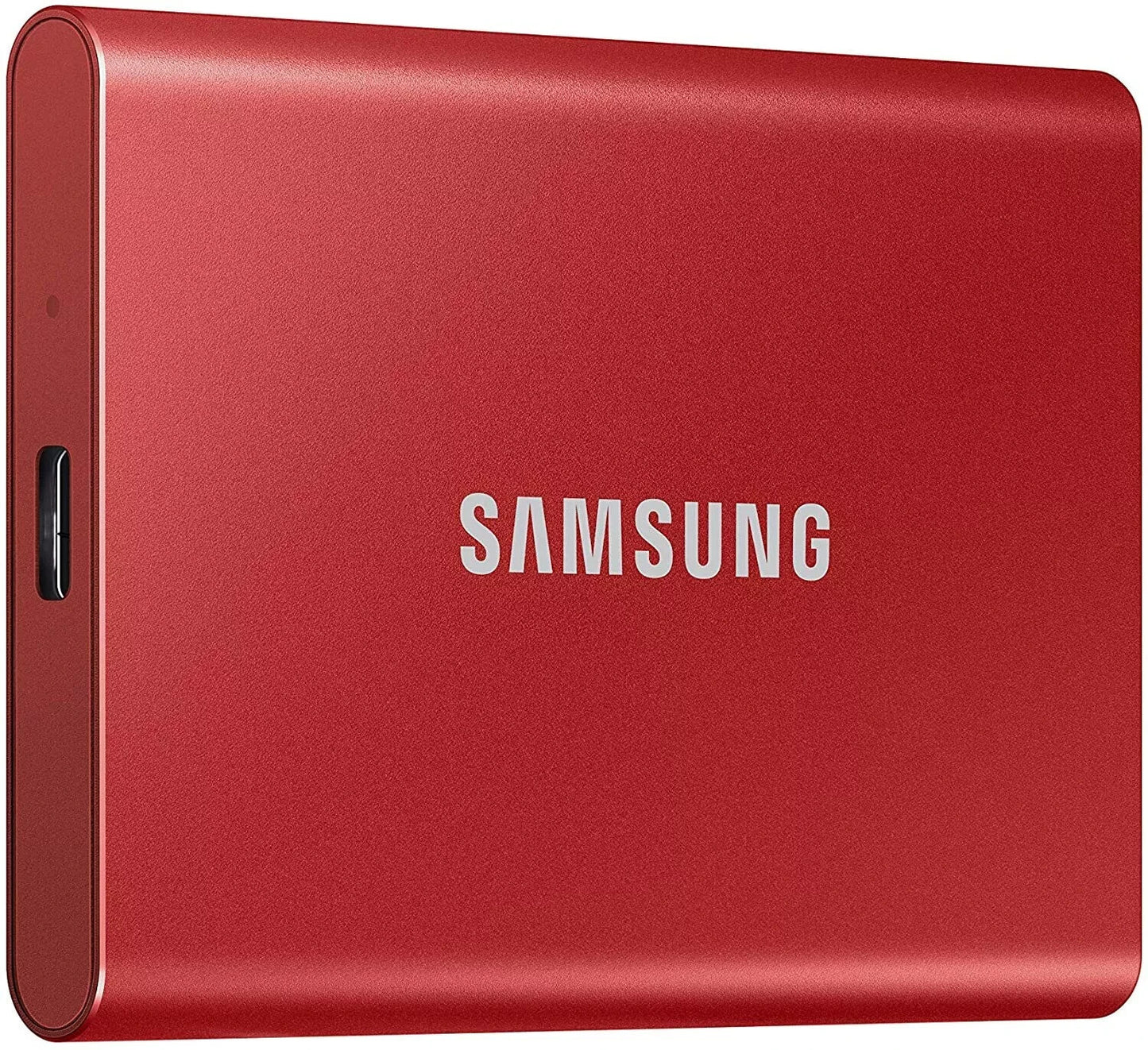 Samsung T7 500GB USB 3.2 Metal Body Portable SSD - Metallic Red [Made in Korea]