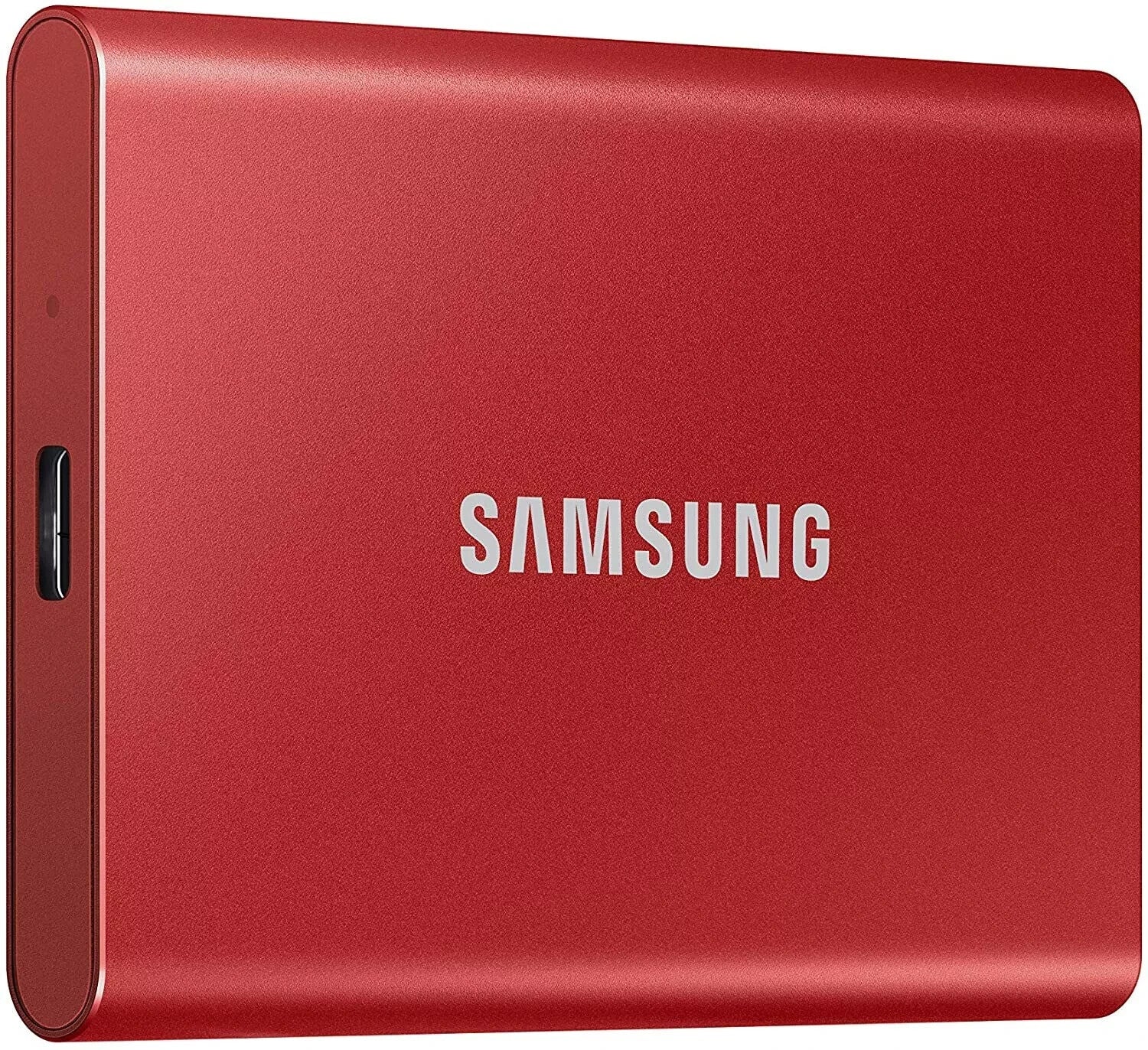 Samsung T7 500GB USB 3.2 Metal Body Portable SSD - Metallic Red [Made in Korea]