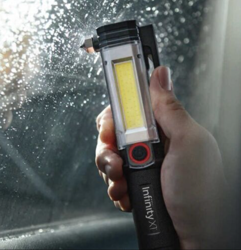 Infinity 7 In 1 Portable Emergency Car Tool 500 Lumen Work Light Flashlight 2pk