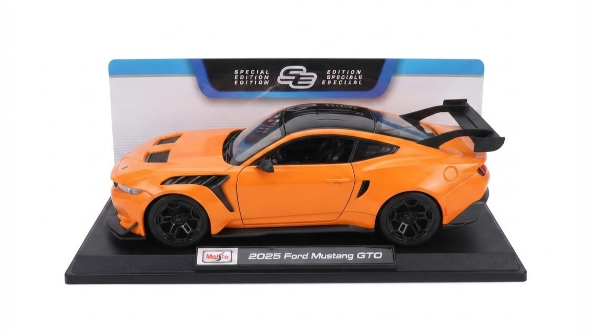 Maisto 1:18 2026 Special Edition Car – 2025 Ford Mustang GTD (Orange)
