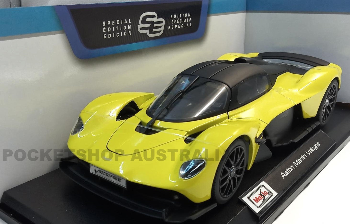 Maisto 2021 Aston Martin Valkyrie 1:18  Yellow Lime Die Cast Model Car