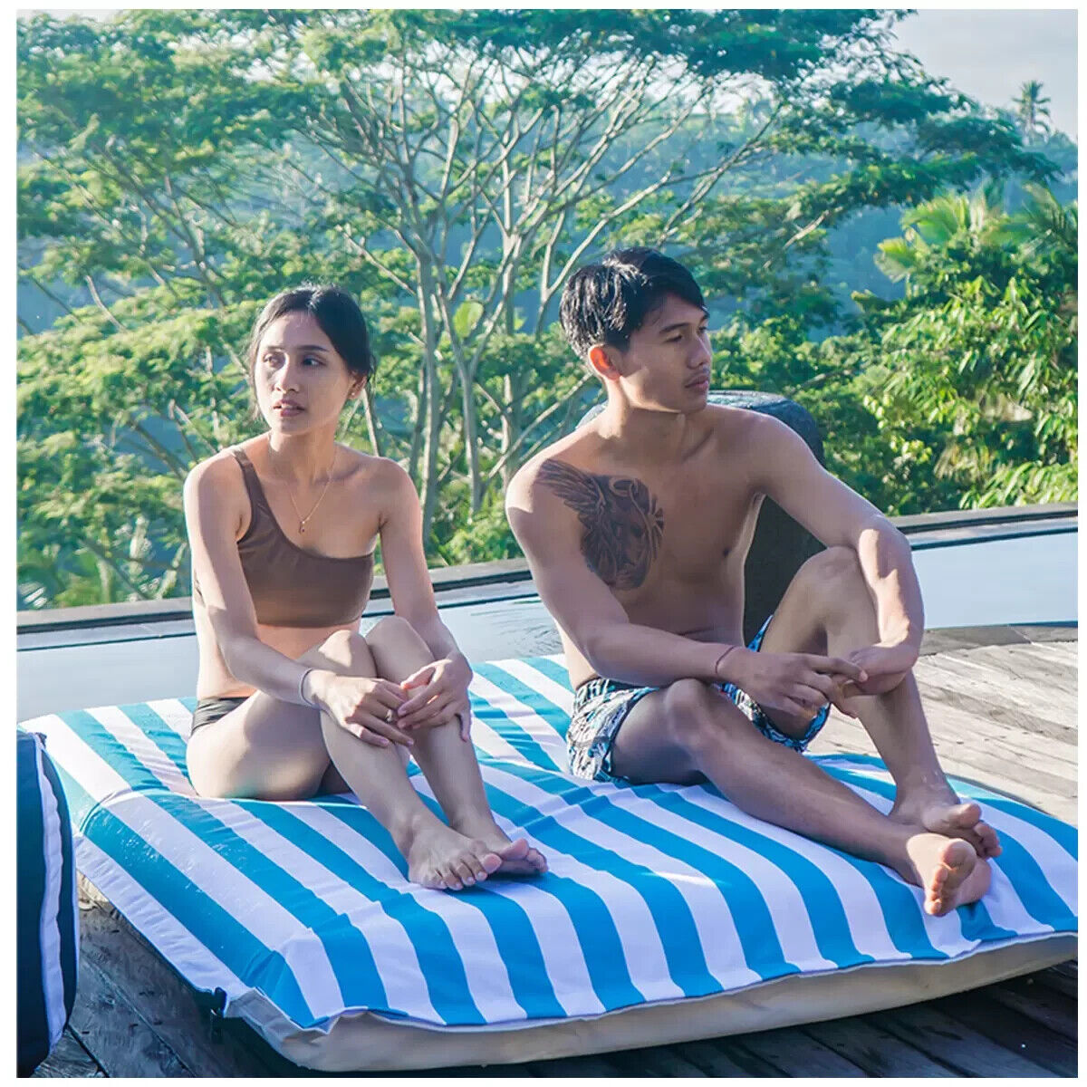 Acqua Boss Premium Luxe Pool Float Lounger Floating Pool Lounge Pool Pillow