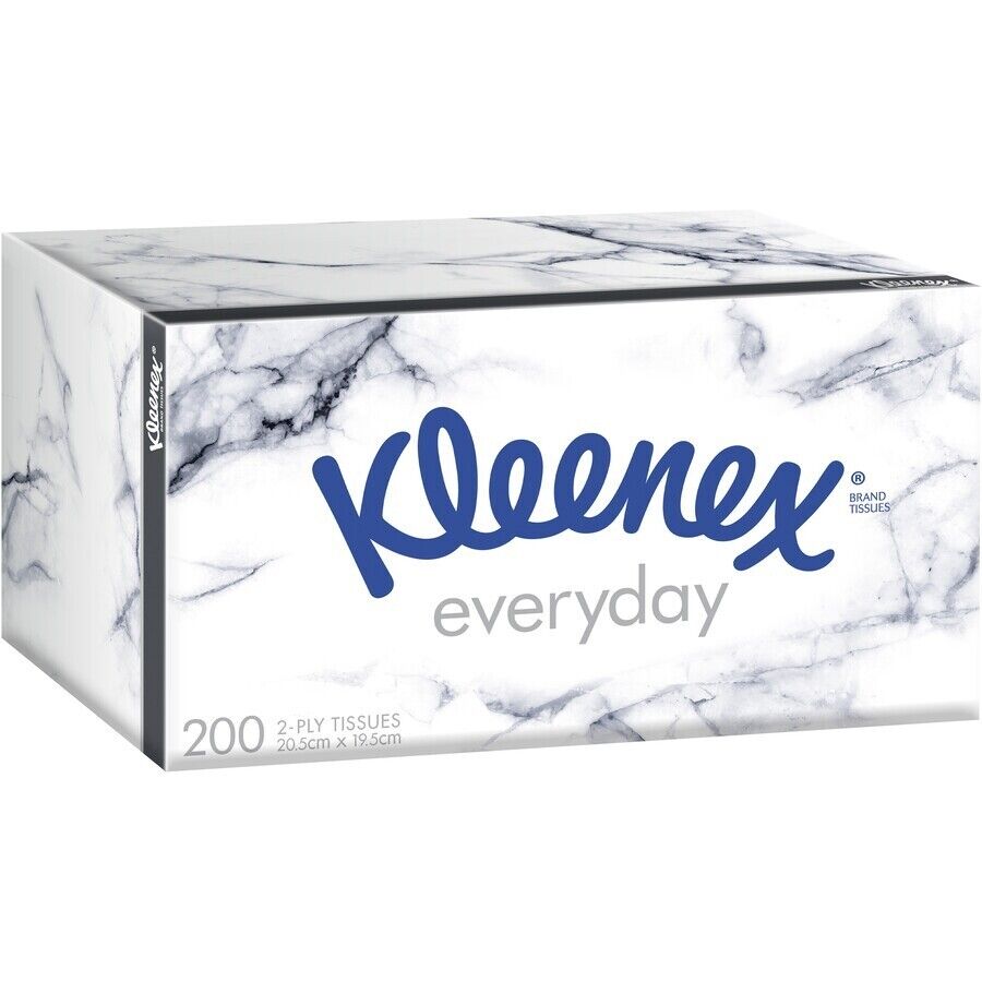 8 Packs x 200 Sheets Kleenex Everyday Facial Tissues Cleaning Wipes - Made in AU