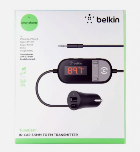 Belkin FM Transmitter Tunecast in Car 3.5MM to FM Transmitter