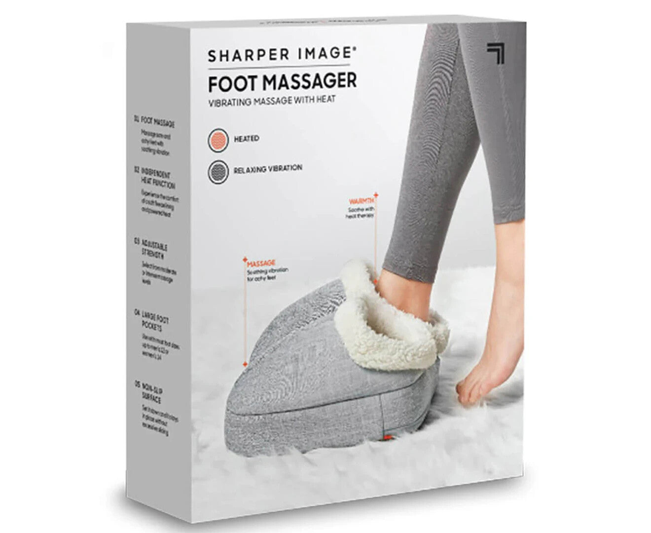 SHARPER IMAGE Vibrating Foot Massager with Heat