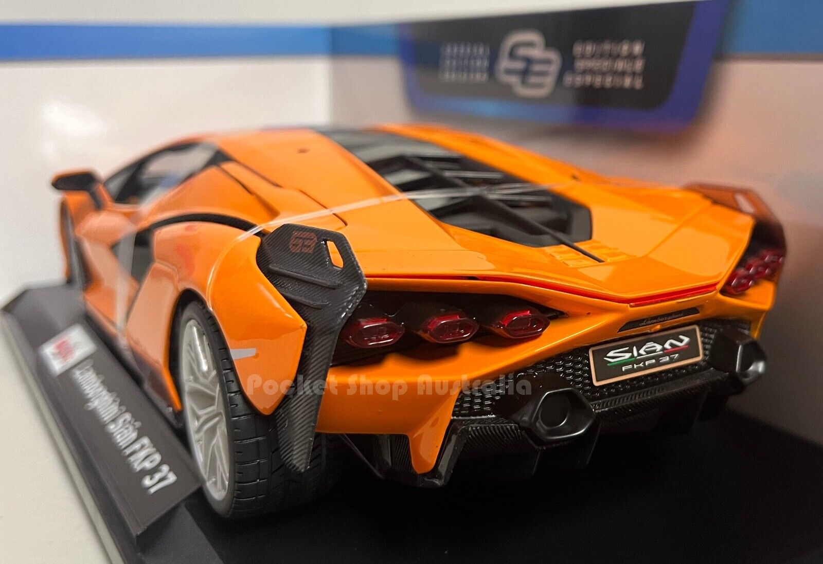 Maisto 1:18 Lamborghini Sian FKP 37 Diecast Orange Special Edition