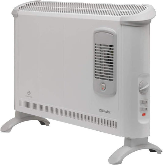 Dimplex 2000W Portable Electric Floor Convector Heater w/Turbo Fan Heating White