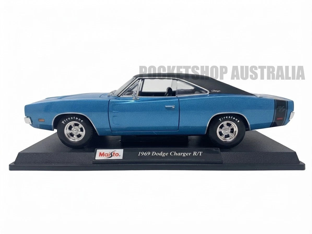 Maisto 1:18 Diecast Special Edition – 1969 Dodge Charger R/T (Blue)
