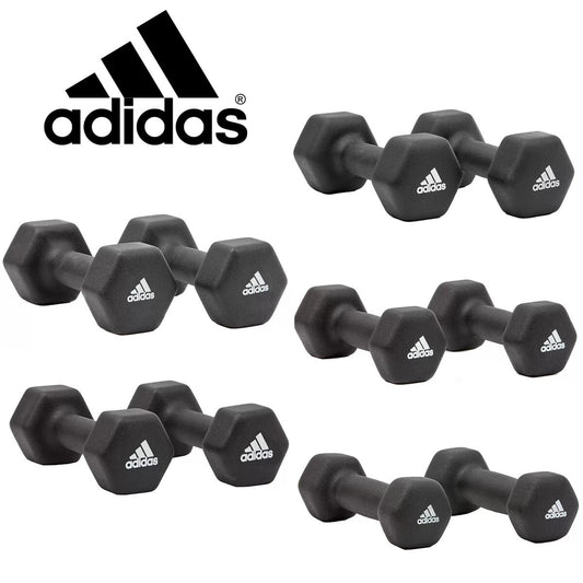 Adidas Dumbbells Weights Set Fitness Gym Workout Pair Of 1Kg ,2Kg, 3Kg, 4Kg, 5Kg