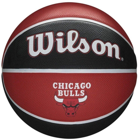 Wilson Chicago Bulls Licensed NBA Team Tribute Size 7 Basketball with Ball Pump