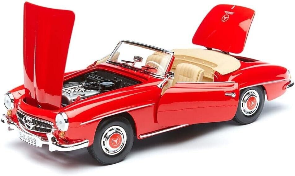 Maisto 1:18 1955 Mercedes-Benz 190SL Diecast Vehicle Display Car Red