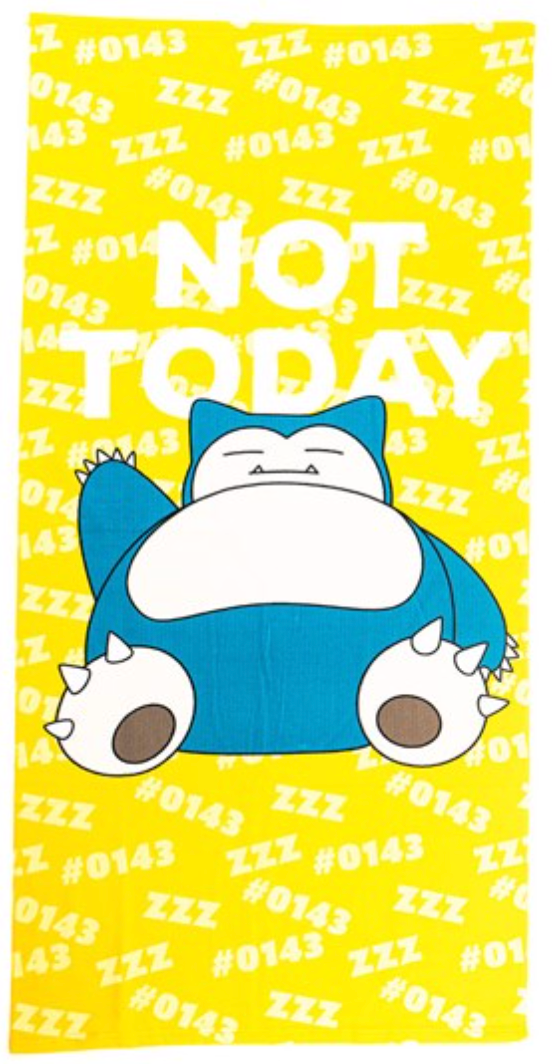 Pokemon Snorlax Poke Not Today Towel