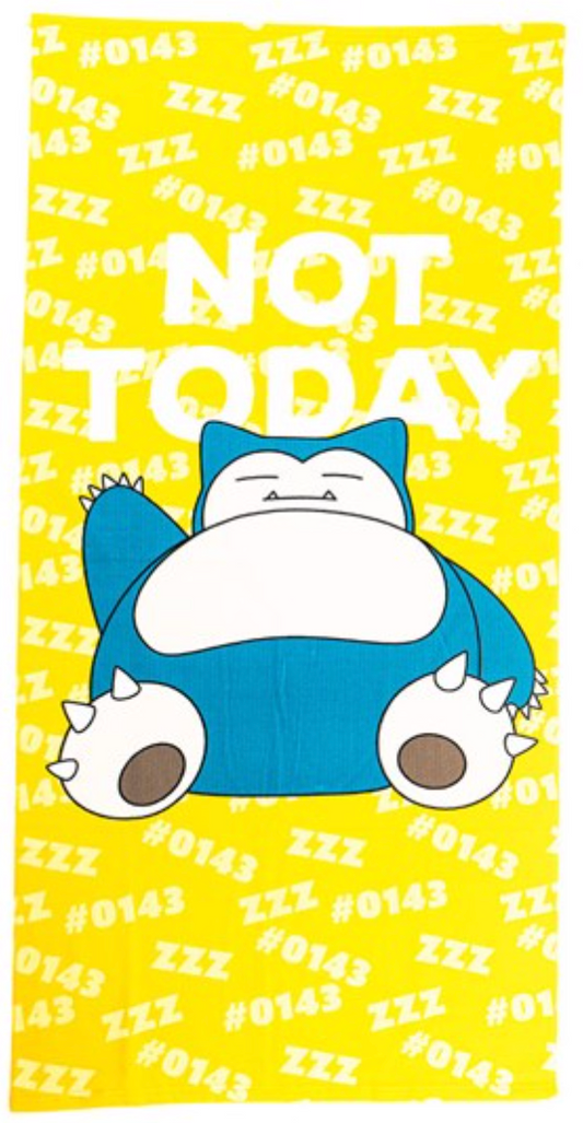 Pokemon Snorlax Poke Not Today Towel