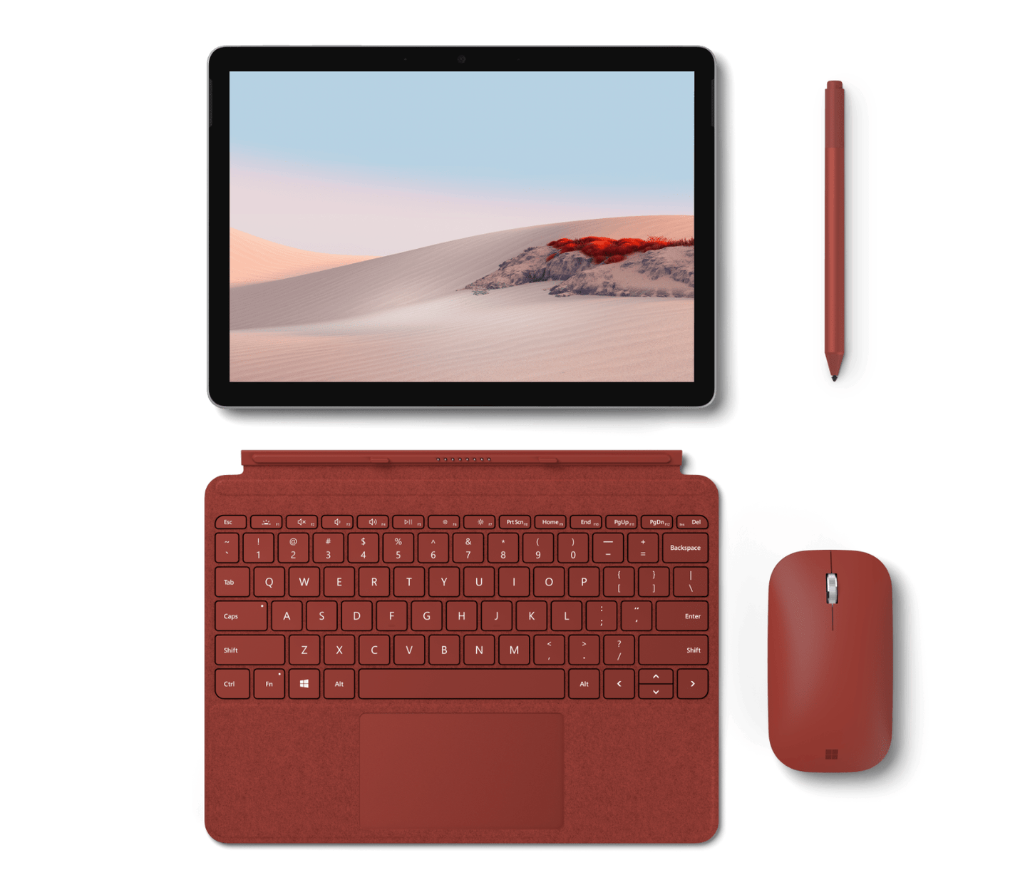 Microsoft Surface Go Signature Type Cover Poppy Red Full Keyboard Touch Pad New
