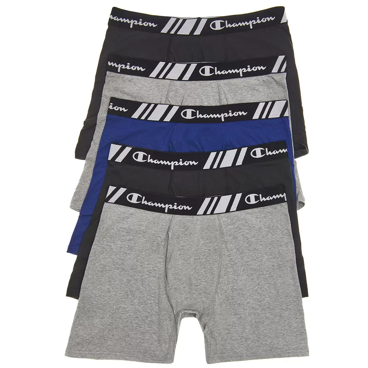 Champion Men's Elite X-Temp Double Dry Technology Boxer Underwear 5-Pack