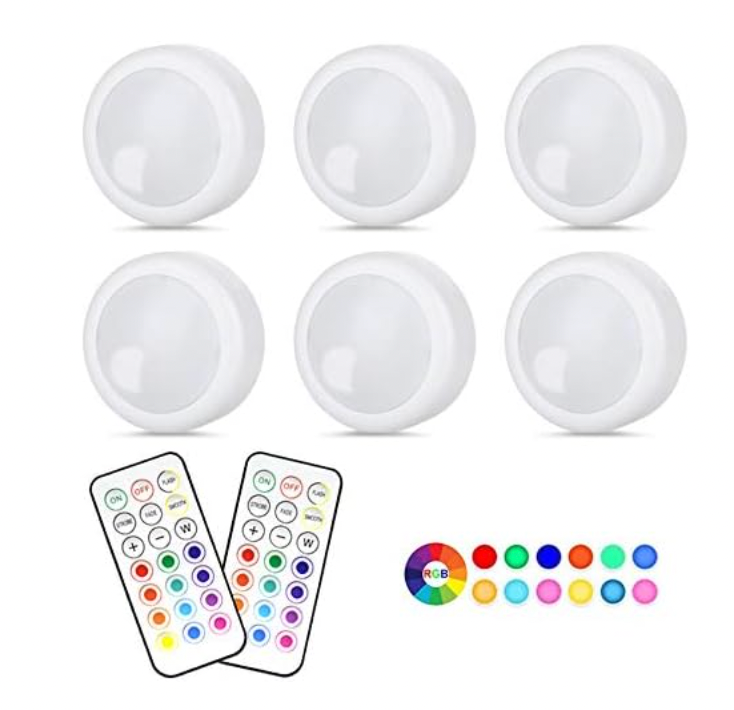 Puck Light 2 Remote Control RGB 13 Colors Changing LED Wireless Battery Powered