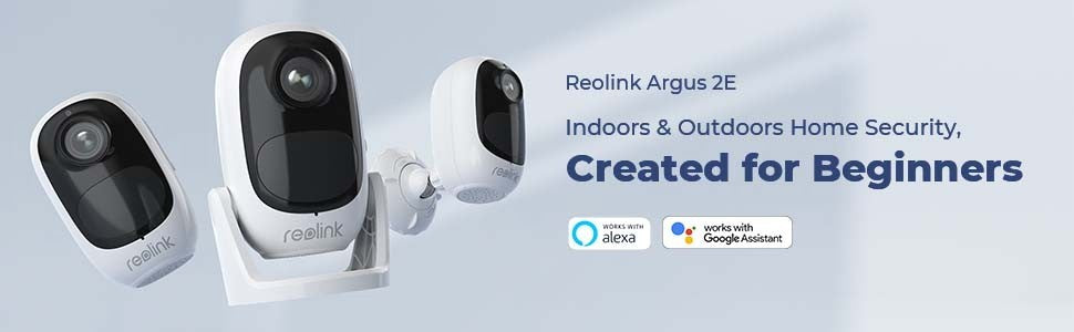 Reolink Argus 2E 3MP SHD Home Security Camera Spotlight Color Night Smart Detect