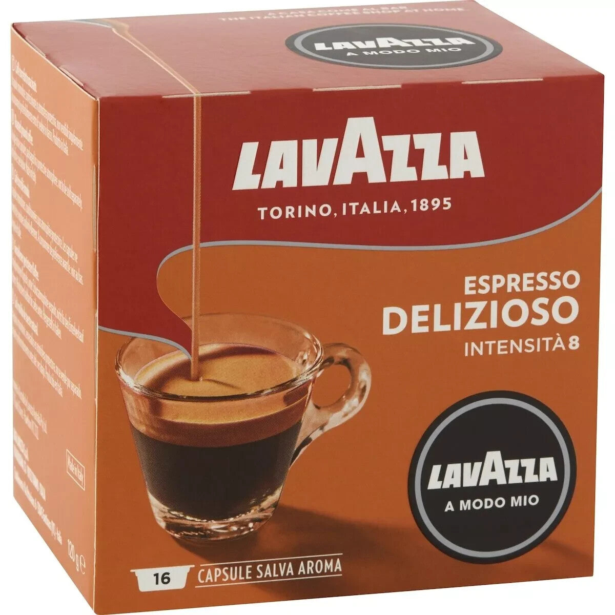 Lavazza Delizioso Espresso Coffee Pods Capsules 16 Pack