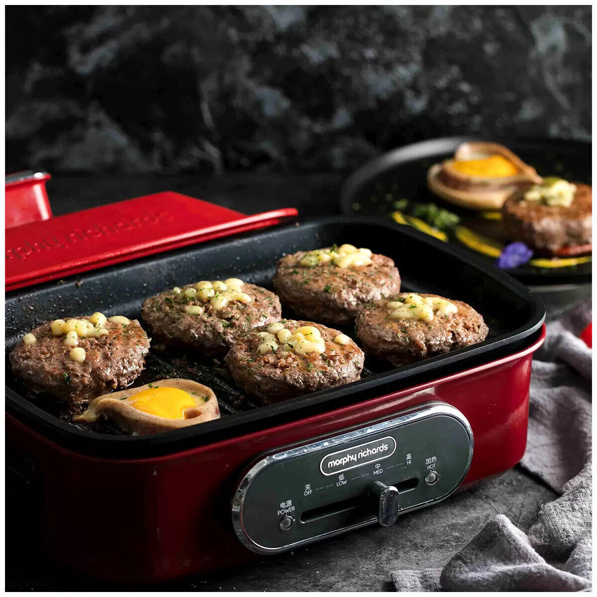 Morphy Richards 3-in-1 Cooking Pot Multifunction Grill Steam Slow Non Stick