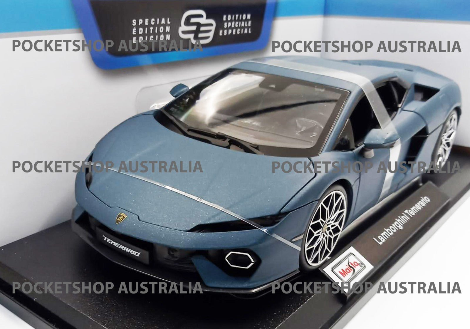Maisto Blue Lamborghini Temerario 1:18 special edition Diecast Display Toy Car