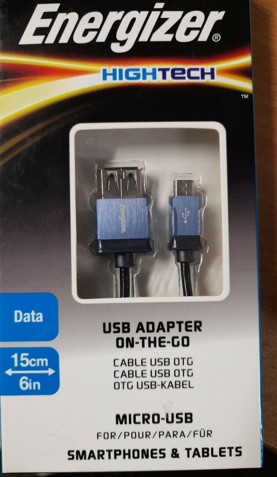 Energizer USB A Female to Micro USB Adapter on the go Brand New