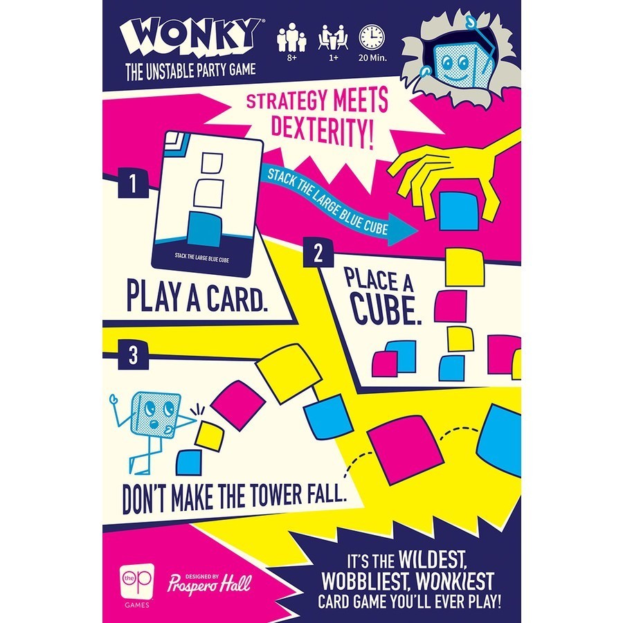Wonky: The Unstable Cube Party Board Game Cards